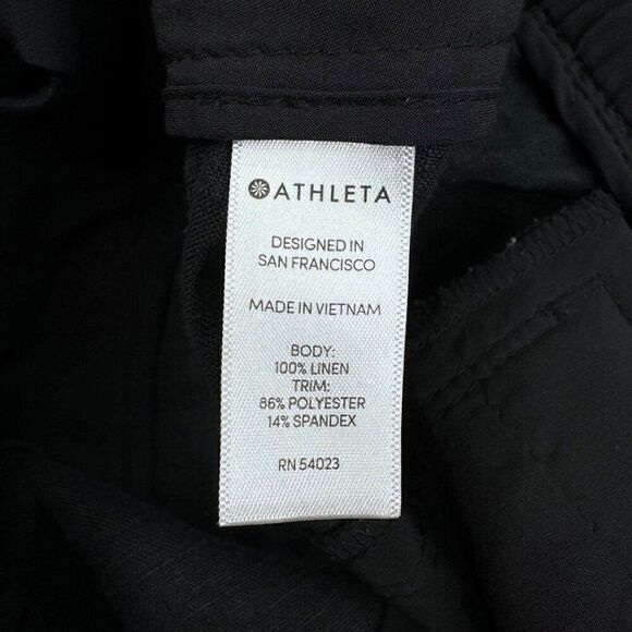 Athleta Beachside Bali Linen Shorts Black - Picture 5 of 9